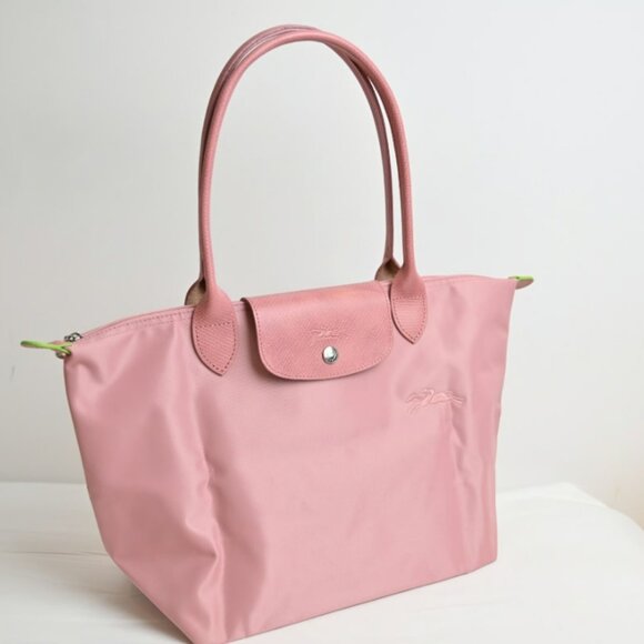 Longchamp Large Le Pliage Shoulder Tote Color Pink - Picture 1 of 9